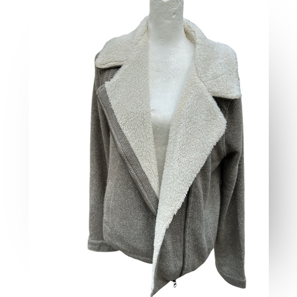 O’NEILL Sherpa Lined Asymmetrical Full‎ Zip Jacket Women’s Size XL Pockets - Picture 1 of 6